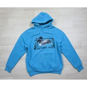 Vintage Bar Harbor, Maine Duck Sweatshirt Pullover Hoodie Adult (M) Nature